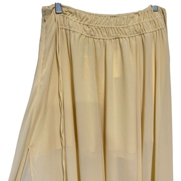 H&M Edition S/S 2025 CHIFFON CIRCLE SKIRT in Pale Yellow - Picture 7 of 11